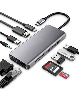 11 In1 Multi-port Type C To Usb C 4k Hdmi Adapter Usb Hub Netflix & Youtube Supported 11 In1 Multi-port Type C To Usb C 4k Hdmi Adapter Usb Hub Netflix & Youtube Supported